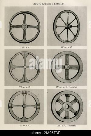 Ruote greche e romane, dal 5th al 1st ° secolo a.C. Foto Stock