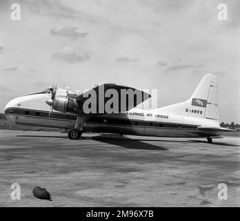 Bristol Freighter G-ANVS “vigile” del Channel Air Bridge forse a Southend Foto Stock