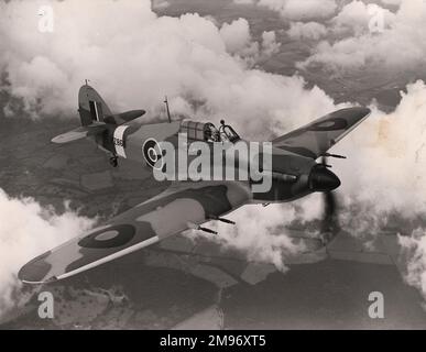 Hawker Hurricane IIC, PZ865/G-AMAU, The Last of the Many!, la produzione finale Hurricane. Foto Stock