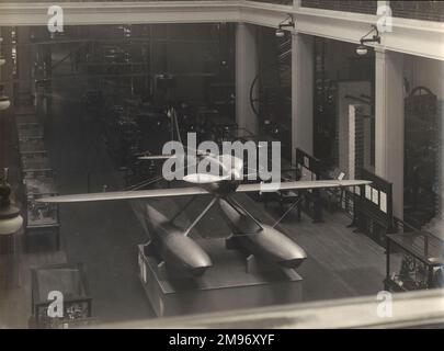 Supermarine S6B, S1595, in mostra al Museo della Scienza nel mese di ottobre 1931. Foto Stock