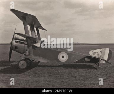 Sopwith Triplane (motore Hispano-Suiza) a Eastchurch. Foto Stock