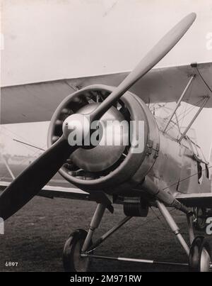 Hawker Hart, K3012 anni, è stato dotato di un Bristol Perseus radiale in una cappottatura Townsend con un deflettore da neve interno della cappottatura e un abitacolo chiuso e utilizzato per prove a basse temperature in Canada. Foto Stock