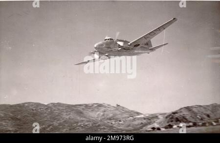 A de Havilland DH104 dove ha effettuato il suo primo volo da Rongotai Airfield, Wellington, il 9 febbraio 1948. Foto Stock