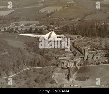 Westland Sikorsky S-51, G-AJOV, Sir Lamorak, di BEA vicino a Yeovil, Somerset. Foto Stock