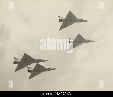 Quattro Delta Daggers della Convair F-102A. Foto Stock