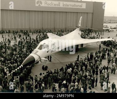 Lancio del primo Rockwell B-1A, 74-0158. Foto Stock