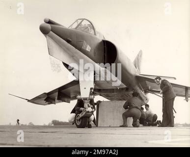 Dassault Etendard IVM presso RAE Thurleigh, vicino a Bedfod, 1960. Foto Stock