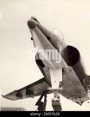 Dassault Etendard IVM presso RAE Thurleigh, vicino a Bedfod, 1960. Foto Stock