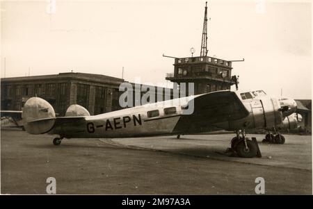 Lockheed modello 10A Electra, G-AEPN, di British Airways all'aeroporto di Croydon. Foto Stock