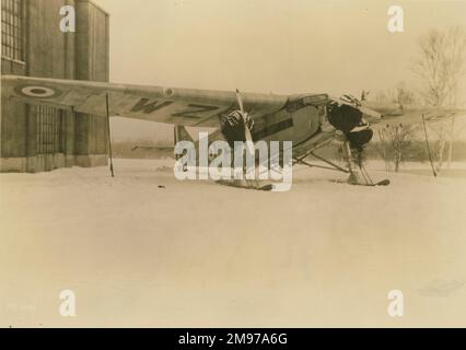 Ford Tri-Motor attrezzata con gli sci. Foto Stock