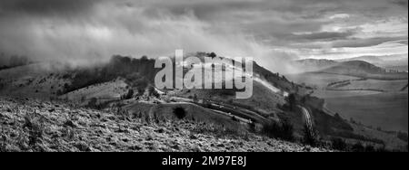 L'inizio di Ridgeway a Ivinghoe Beacon Foto Stock