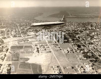 Vickers Visconte 735, YI-ACM, Ibn Battootah, della Iraqi Airways. Foto Stock