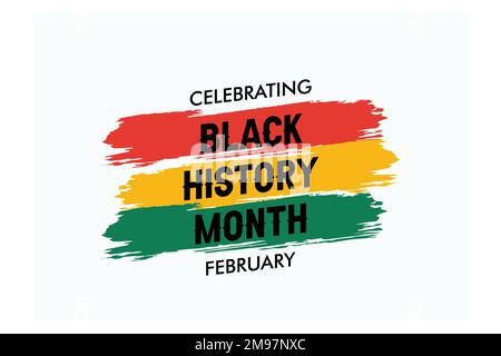 Nero storia mese celebrare. Grafica grafica grafica grafica vettoriale storia nero mese, piatto vettore moderna illustrazione Illustrazione Vettoriale