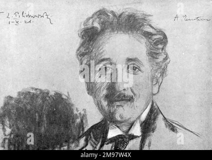 Albert Einstein, fisico tedesco. Foto Stock