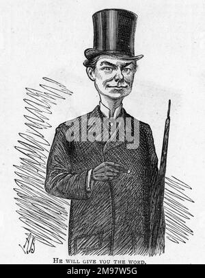 Caricatura dell'attore, compositore e scrittore Charles Henry Collette -- ti darà la parola. Foto Stock