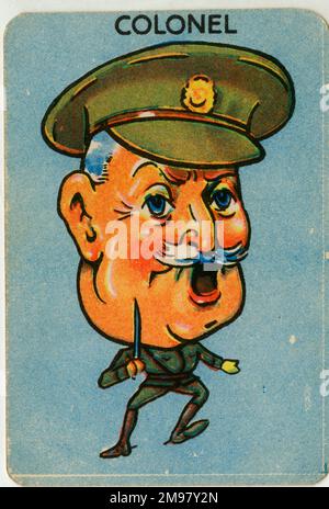 Vecchia carta Maid - il colonnello. Foto Stock