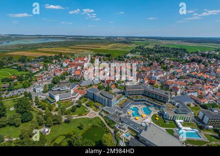 L'alta città sveva di Bad Buchau dall'alto Foto Stock