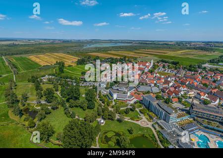 L'alta città sveva di Bad Buchau dall'alto Foto Stock