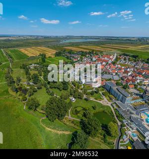 L'alta città sveva di Bad Buchau dall'alto Foto Stock