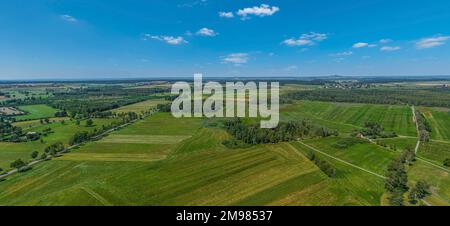 L'alta città sveva di Bad Buchau dall'alto Foto Stock