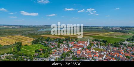 L'alta città sveva di Bad Buchau dall'alto Foto Stock