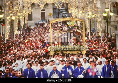 Tradizionale processione pasquale a Ispica, Sicilia, Italia Foto Stock