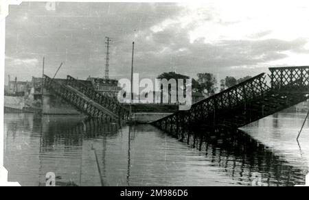 En rotta Normandia a Parigi - Senna, Francia, WW2. Foto Stock