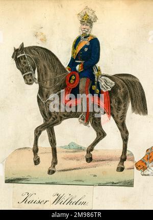 Rottami militari tedeschi -- Kaiser Wilhelm i, re di Prussia e primo imperatore tedesco (1797-1888). Foto Stock