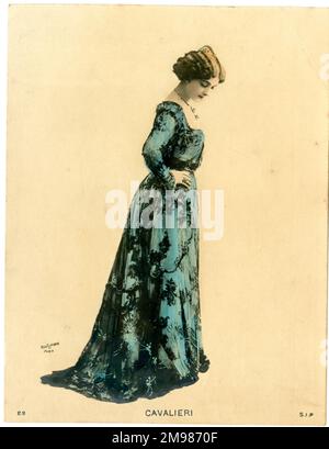 Natalina (Lina) Cavalieri (1874-1944), soprano e attrice lirica italiana. Foto Stock