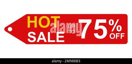 Un'illustrazione vettoriale del disegno dell'adesivo del modello di offerta di prezzo di vendita caldo adatto per il commercio Illustrazione Vettoriale