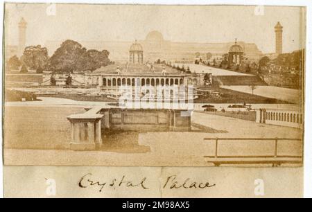 Prima fotografia del Crystal Palace a Sydenham, se London. Foto Stock