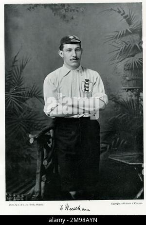 Ernest 'Nudger' Needham (1873-1936), calciatore inglese e cricketer. Ha giocato a calcio per Sheffield United e Inghilterra, e ha capitanato l'Inghilterra nel 1901. Foto Stock