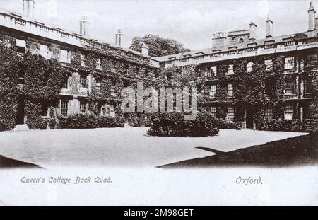 Queen's College Back Quad, Oxford, dove Harold Auerbach trascorse due settimane nel giugno 1917 durante il suo addestramento al Royal Flying Corps. Foto Stock