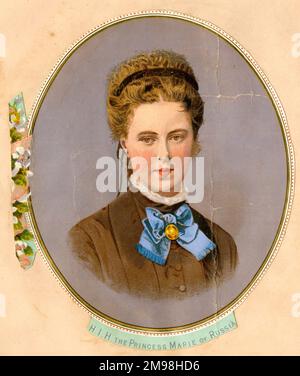 Principessa Maria di Russia (Granduchessa Maria Alexandrovna di Russia, 1853-1920), al momento del suo matrimonio con il Duca di Edimburgo (Alfred, Duca di Sassonia-Coburg e Gotha), secondo figlio della Regina Vittoria. Foto Stock