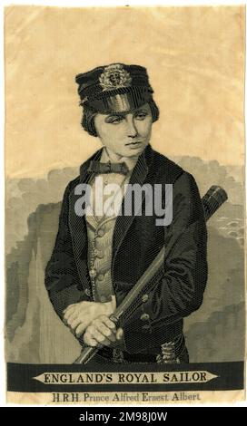 Royal Sailor d'Inghilterra, S.A.R. Principe Alfred Ernest Albert (1844-1900), Duca di Sassonia-Coburg e Gotha, Duca di Edimburgo. Foto Stock