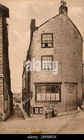 New Quay Inn, New Quay Lane, Brixham, Devon. Foto Stock