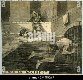 Incidente singolare - annegamento in piscina. Foto Stock