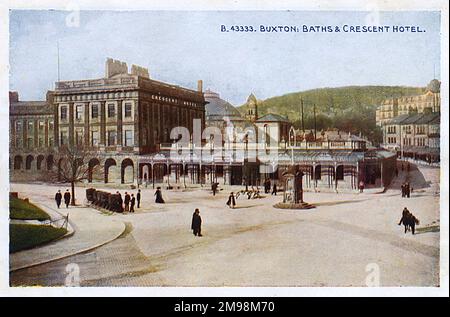 Bath and Crescent Hotel, Buxton, Derbyshire. Foto Stock