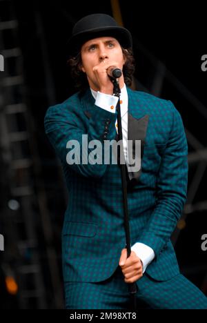 Paul Smith - Maximo Park, V2008, Hylands Park, Chelmsford, Essex, Regno Unito - 16 agosto 2008 Foto Stock