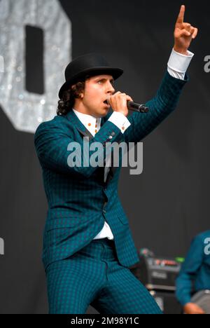 Paul Smith - Maximo Park, V2008, Hylands Park, Chelmsford, Essex, Regno Unito - 16 agosto 2008 Foto Stock