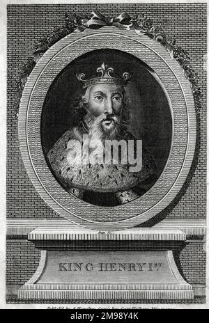 Re Enrico i d'Inghilterra (circa 1068-1135, regnò dal 1100). Foto Stock