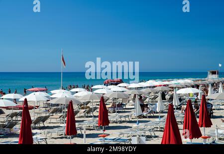 Spiaggia, Lido di Metaponto, Provincia di Matera, Regione Basilicata, Italia Foto Stock