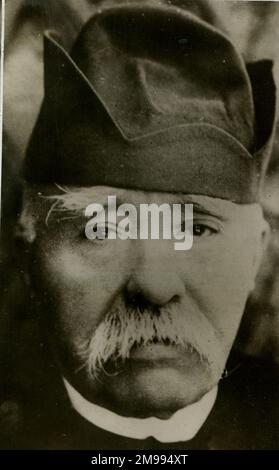 Georges Benjamin Clemenceau, primo Ministro della Francia durante la prima guerra mondiale. Foto Stock