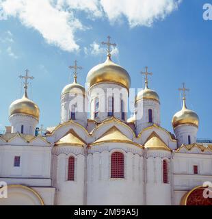 Cattedrale dell'Annunciazione, Cremlino di Mosca, Mosca, Distretto Federale Centrale, Russia Foto Stock