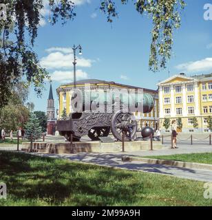 Cannone imperiale di Tsar Pushka, Cremlino di Mosca, Mosca, Distretto Centrale, Russia Foto Stock