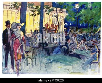 Street scene in Armenonville, Bois de Boulogne, Parigi, Francia. Foto Stock