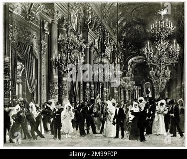 Foyer del Teatro dell'Opera di Parigi, Francia. Foto Stock