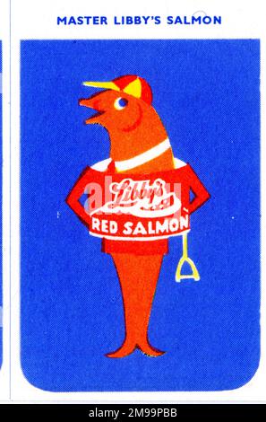 Gioco di carte per famiglie felici di Libby, salmone Rosso del Maestro Libby. Foto Stock