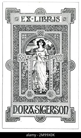 Targa disegnata da Charles e Dawson per Dora Sigerson. Foto Stock