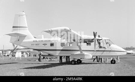 Fabbriche di aeromobili governativi (GAF) Nomad 22B VH-MSF (msn 069), del Royal Flying Doctor Service (RFDS). Il primo volo è stato effettuato il 13 febbraio 1978 e consegnato alla RFDS il 6 agosto 1978, l'ultima volta conosciuta come venduta nel gennaio 1999 a Nomad Australia. Foto Stock